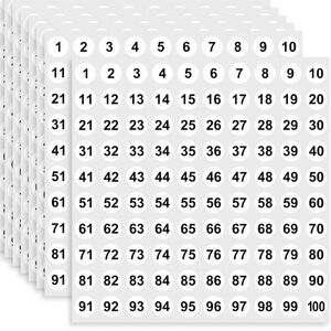 500 Stickers numbers from 1-100 packaging sticker NEW